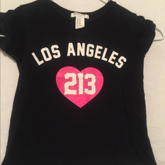 Forever 21 Girls Los Angeles 213 Black, White & Pink Shirt - 5/6 - Picture 8 of 8